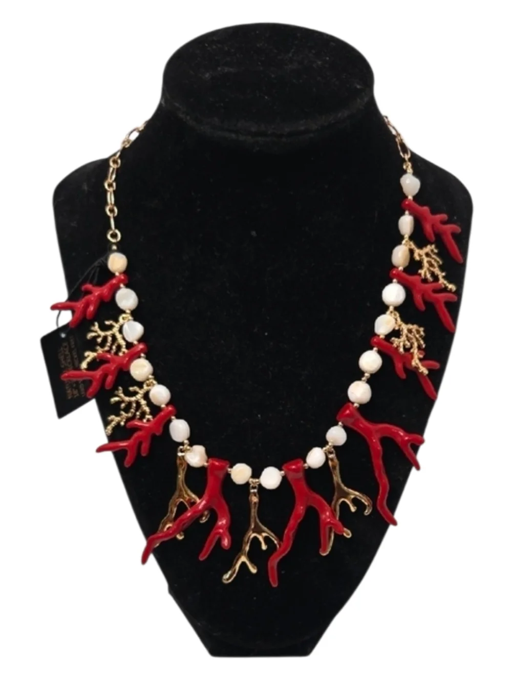 ❤️▪️House of Harlow ▪️1960 Red Coral Branch 18in Natural Shell Necklace